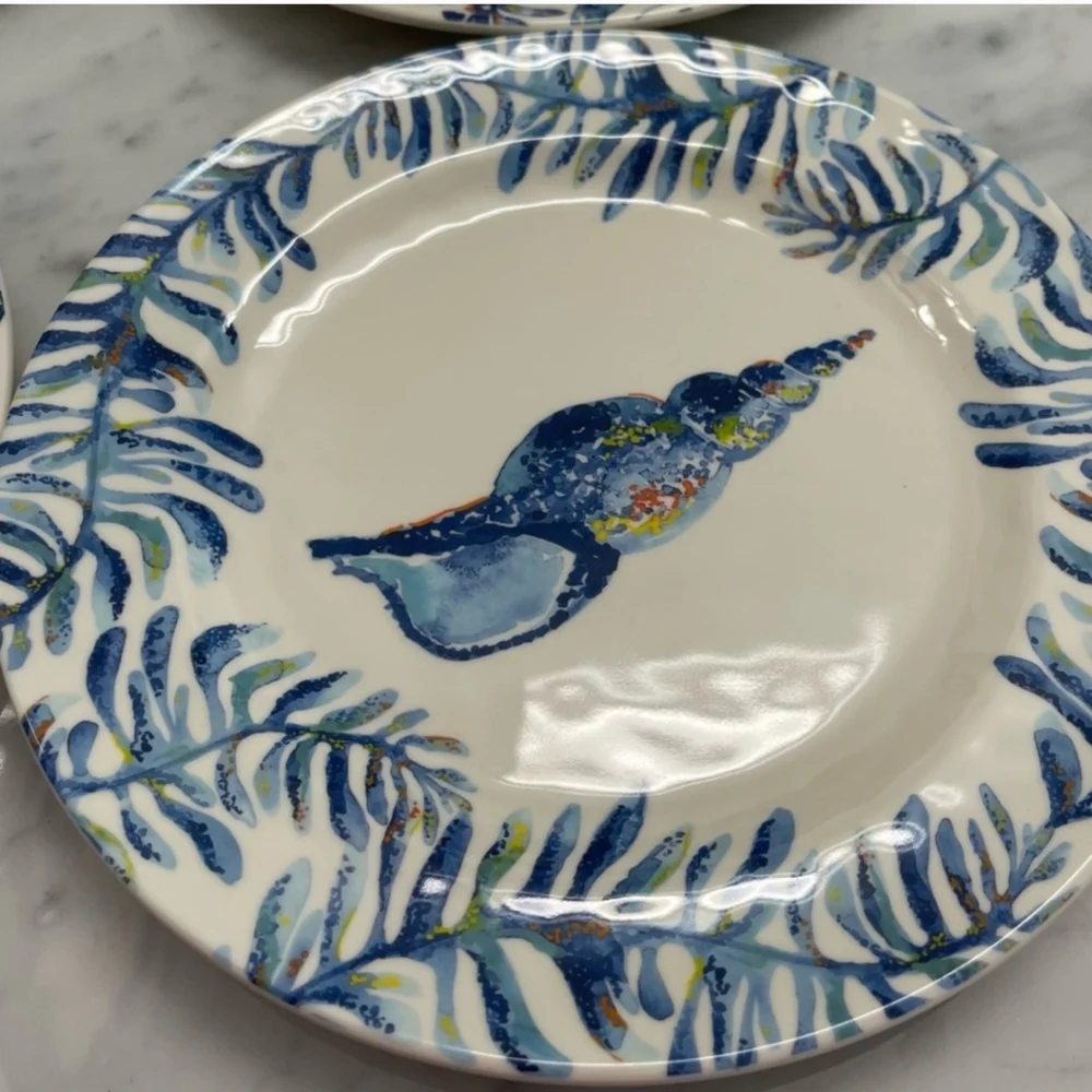 Pottery Barn Set of 6 Melamine Bermuda Salad Plates